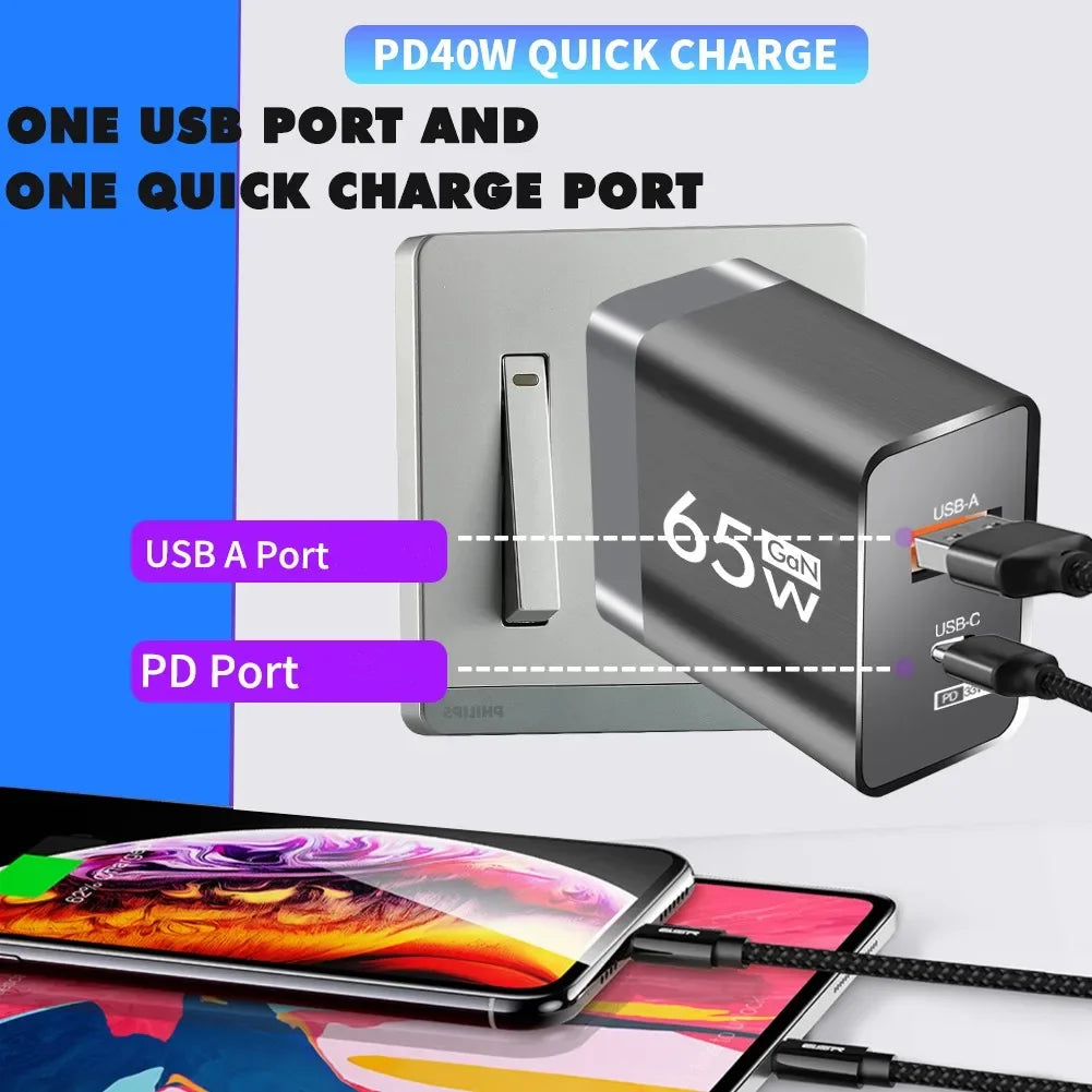NomadDesk™ 65W GaN Ultra-Compact Power Adapter